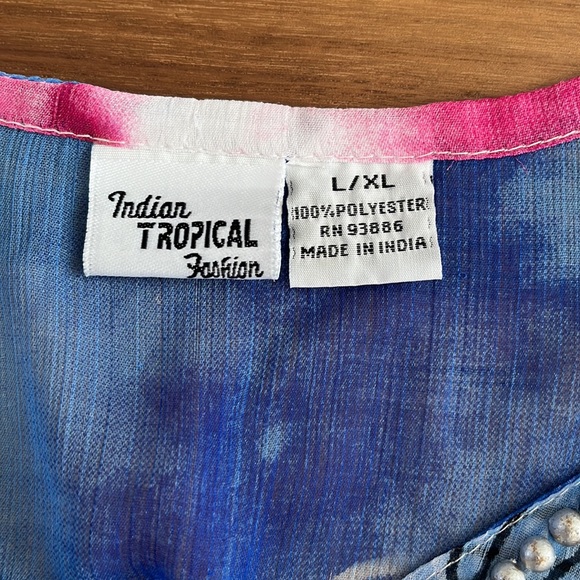 Indian Tropical Beaches & Boho Flowy Coverup excellent - Picture 5 of 5